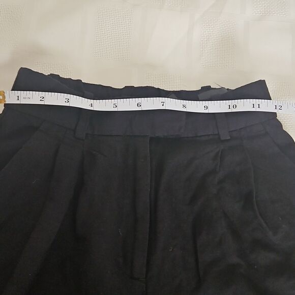 H&M Women's Linen Blend Wide Leg Dress Pants Size 0 Black - Picture 9 of 16